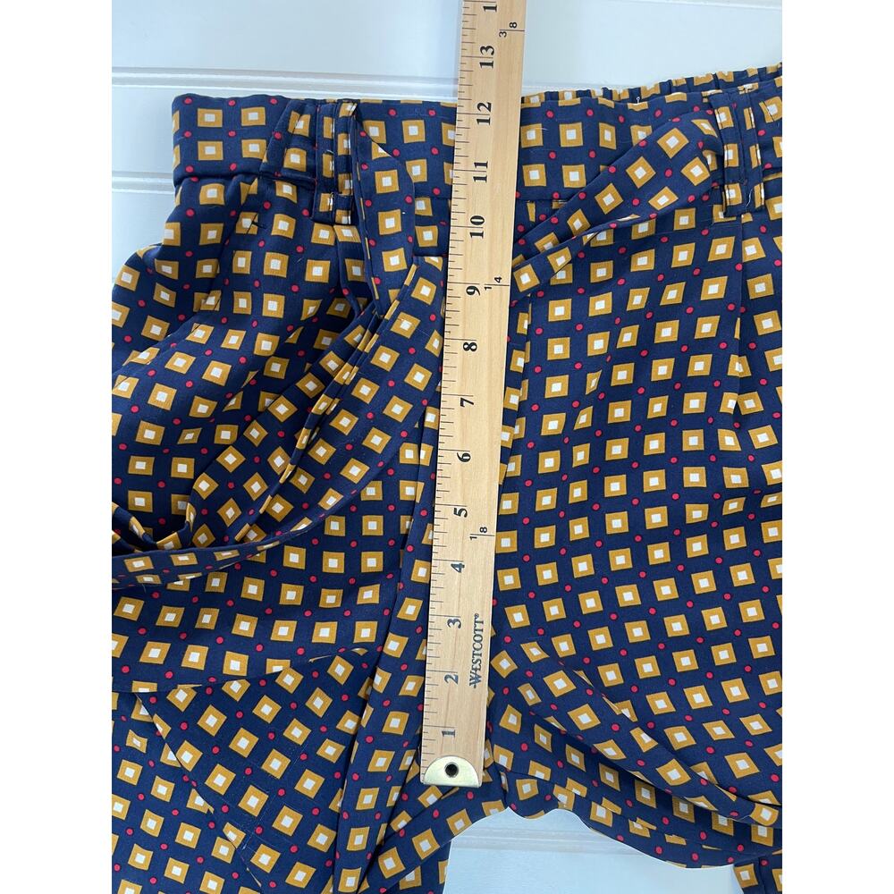 Zara Trafaluc Wide Leg Cropped Pants Elastic Waist Geometric Size Women's Small - Picture 5 of 9